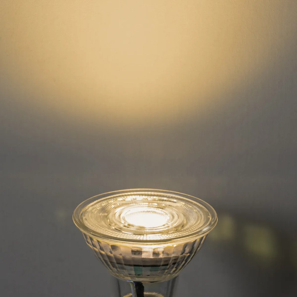 Zestaw 5 żarówek LED GU10 50mm z 3-stopniową regulacją jasności w Kelwinach, przezroczyste, 4,9W 450 lm 2000-2700K