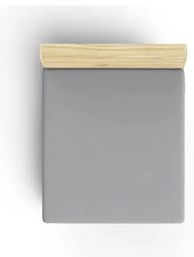 Szare bawełniane prześcieradło z gumką 160x200 cm – Mijolnir