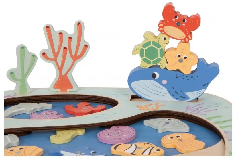 Tooky toy złowić rybkę gra zręcznościowa układanka montessori