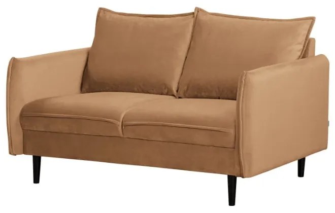 Brązowa aksamitna sofa 138 cm Juli – Ropez