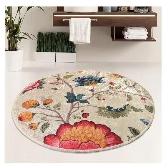 Dywanik łazienkowy ARYA pr. 100 cm wielokolorowy