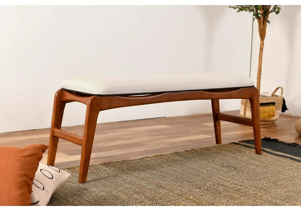 Ławka Touch Cream and Walnut