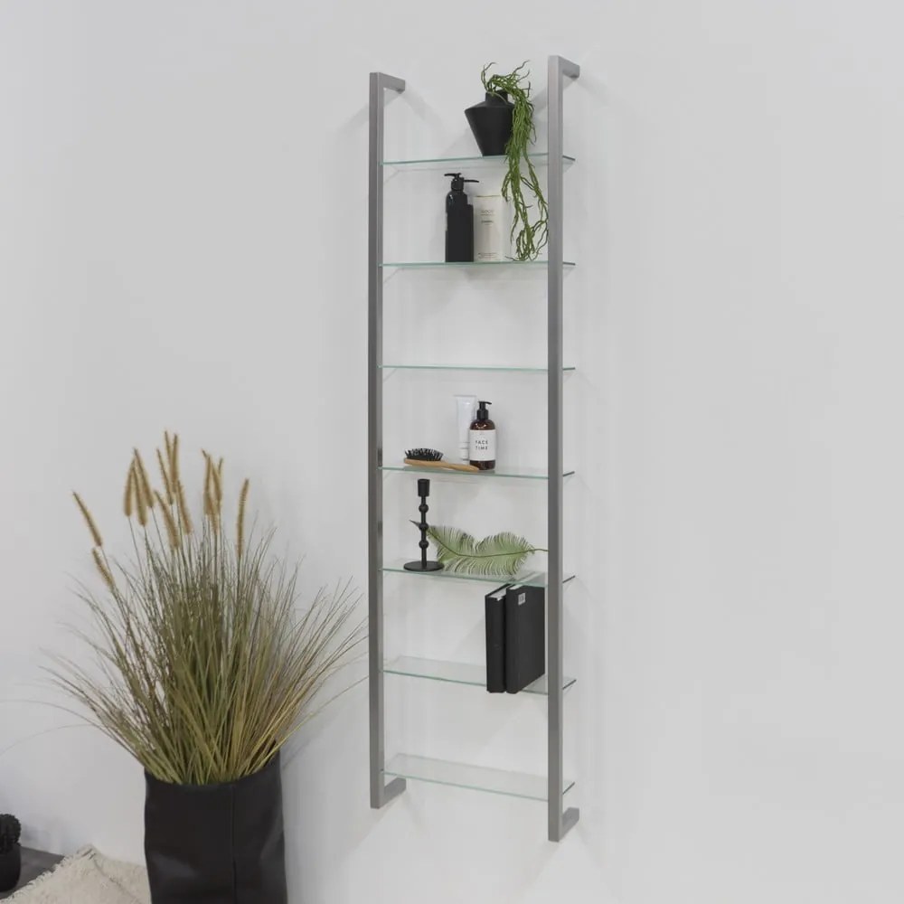 Metalowa półka w kolorze srebra 46 cm Cubic – Spinder Design