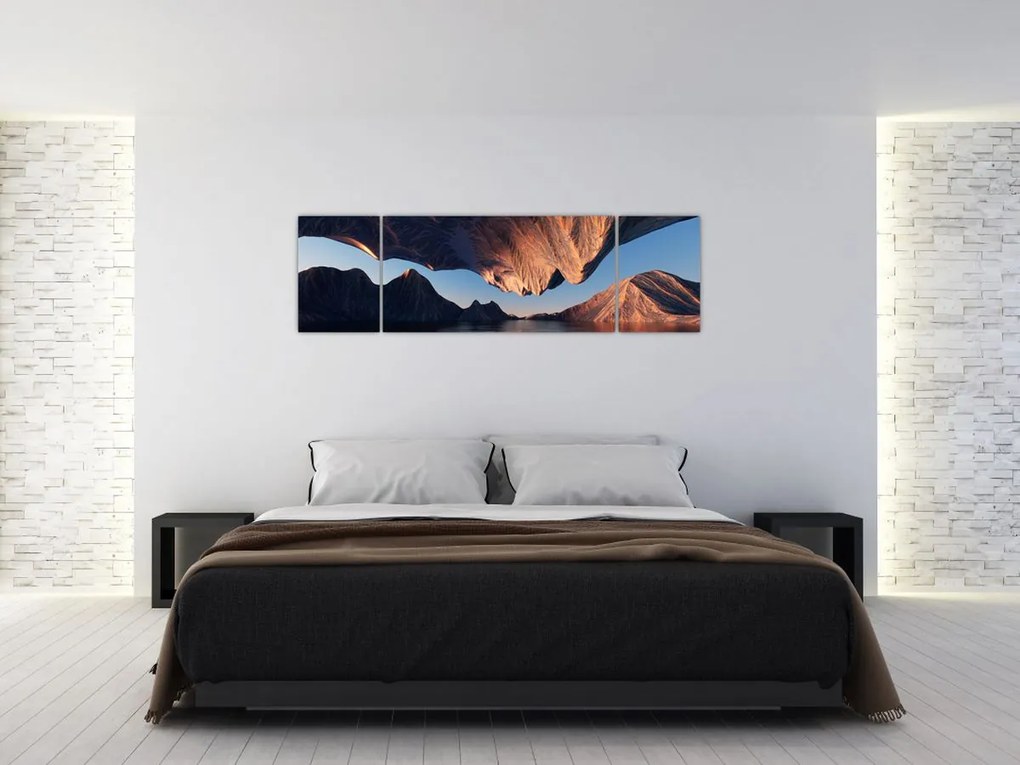 Obraz - Klify 3D (170x50 cm)