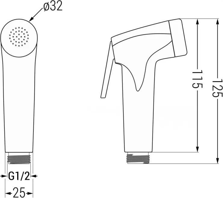 Mexen R-76 rączka bidetowa, złota - 79576-50