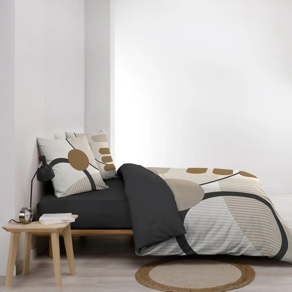 Beżowa bawełniana pościel dwuosobowa 240x220 cm Santana – douceur d'intérieur