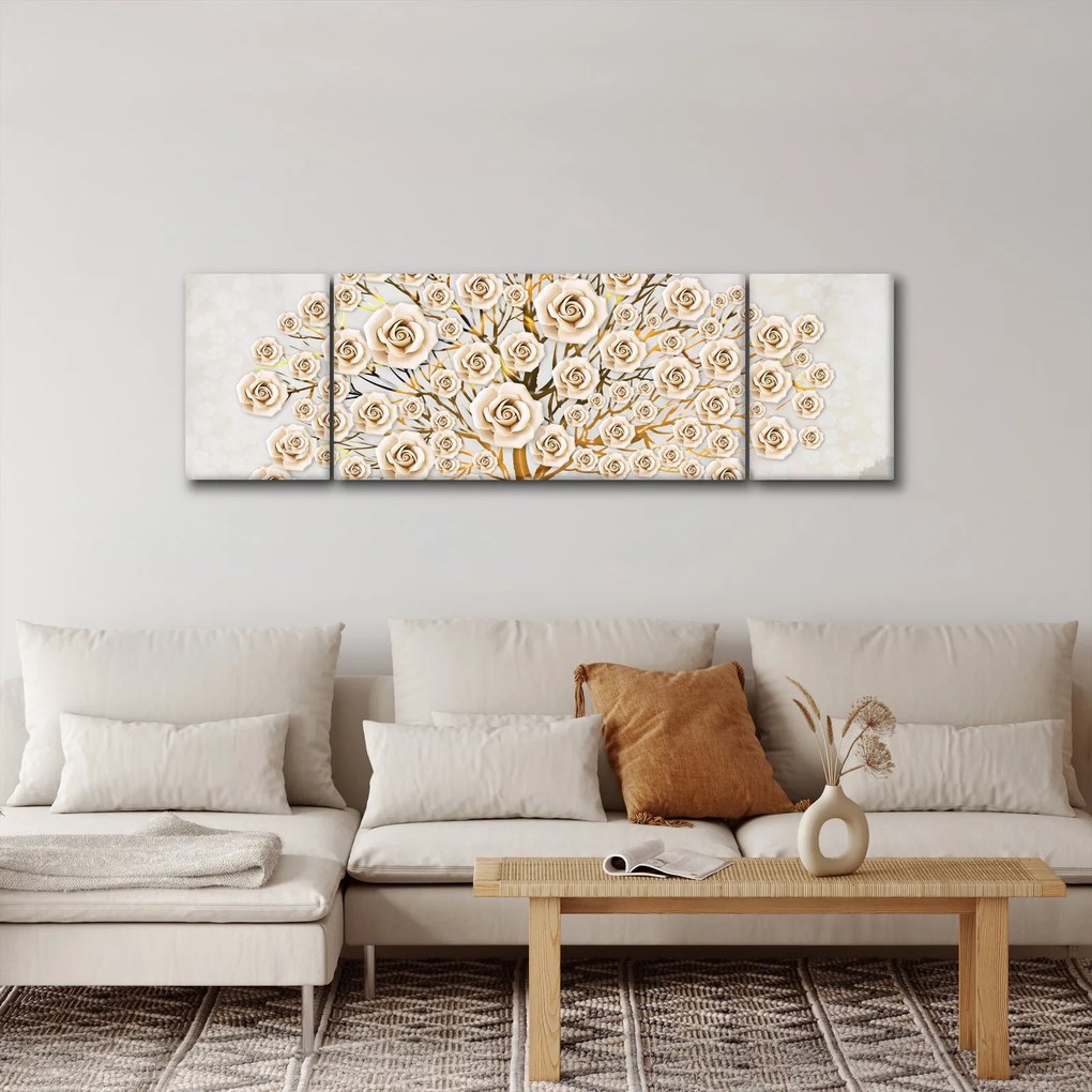 Obraz drzewa kwiatowego (170x50 cm)