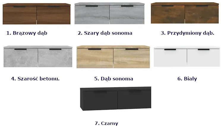 Dwie szafki wiszące szary dąb sonoma - Lewix