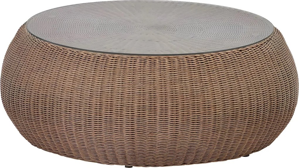 Stolik ogrodowy  z technorattanu w kolorze brązowym - WHITEHEAVEN