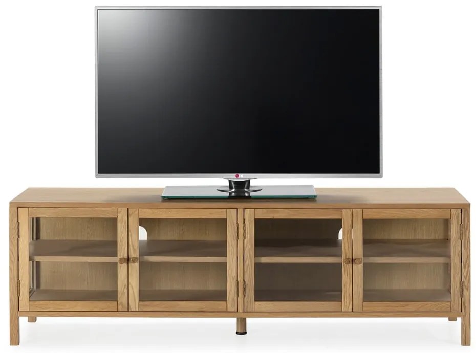 Szafka pod TV w dekorze dębu w naturalnym kolorze 160x50x40 cm Ceci – MOME