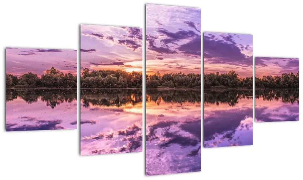 Obraz fioletowego nieba (125x70 cm)