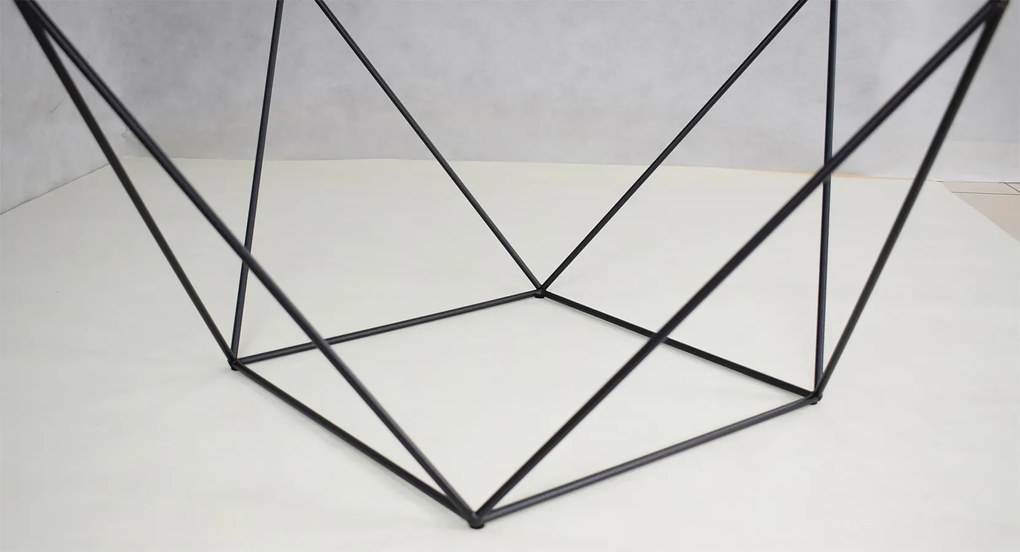 Kwadratowy stolik kawowy beton + czarny D5-L20