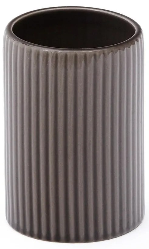 Ciemnobrązowy ceramiczny kubek na szczoteczki do zębów Selime – Kave Home