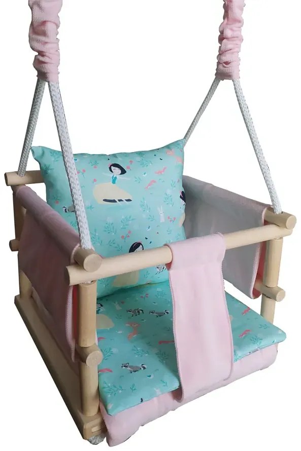 Welwetowa huśtawka dla dziewczynki 5 wzorów W4-S54