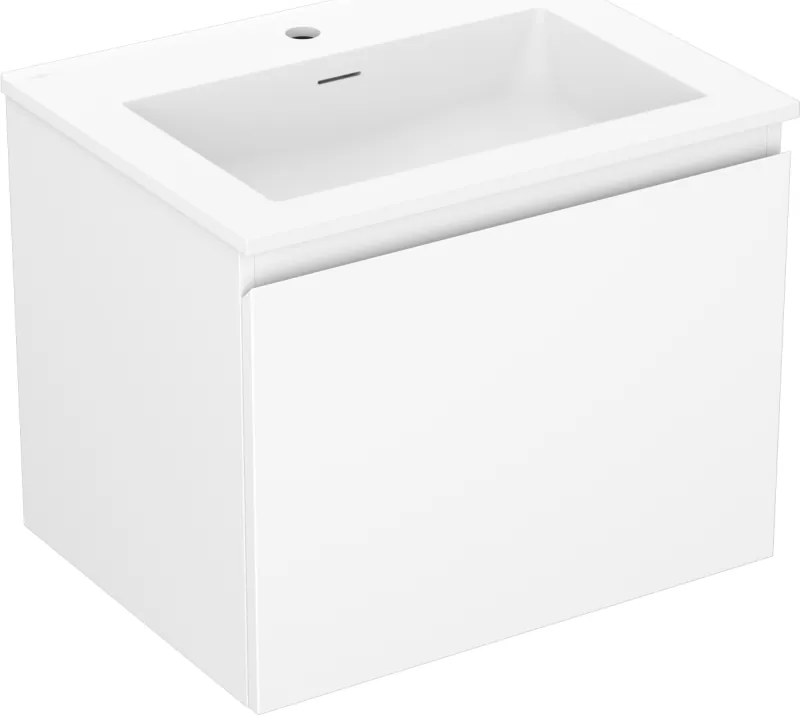 Mexen Orio szafka łazienkowa 60 cm z umywalką Otis, 1 szuflada, biała mat - 91A10-06047-1-BF01-W18M01