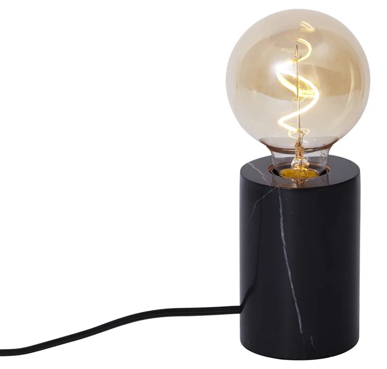 Nowoczesna lampa stołowa czarny marmur - Marissa