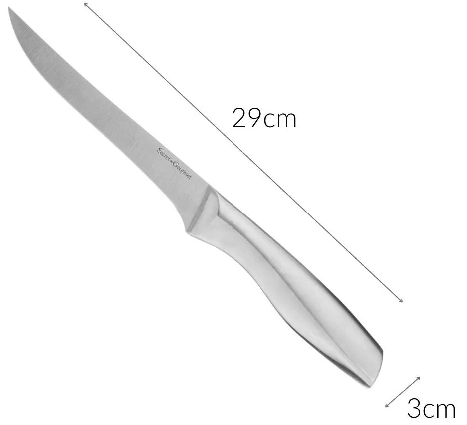Nóż do filetowania ryb, stal nierdzewna, 29 cm