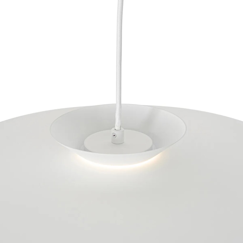 Designerska lampa wisząca biała z wbudowanym LED-em 3-stopniowo ściemnialna - PaulineDesignerski Oswietlenie wewnetrzne