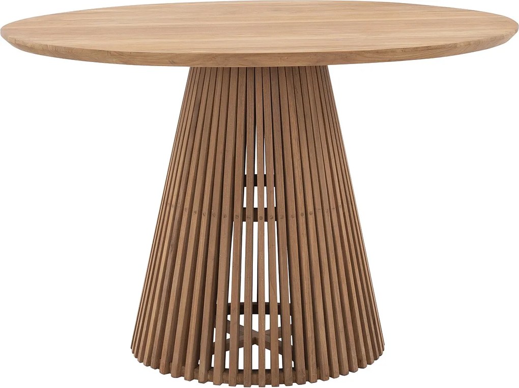 Stół ogrodowy z drewna tekowego Dł. 120 cm - Jasny naturalny - TRIANI