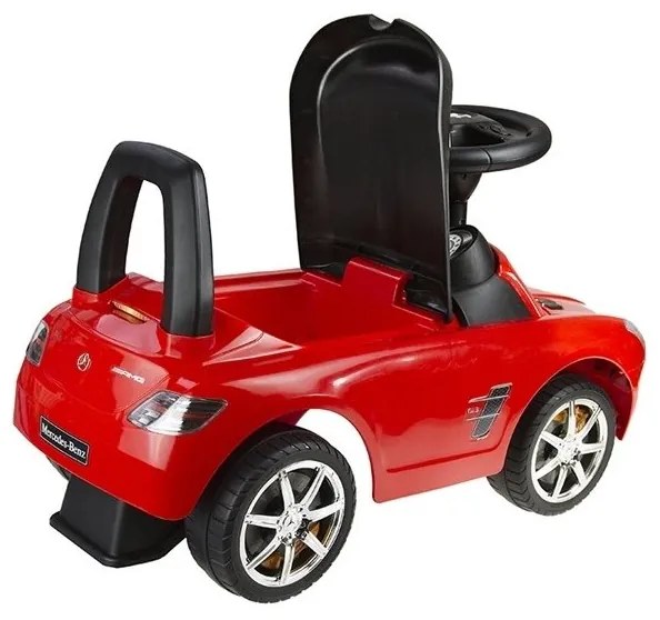 Jeździk mercedes-benz z kierownicą czerwony