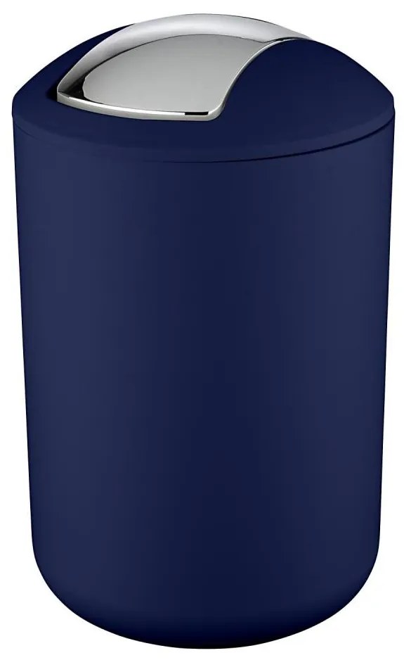 WENKO 22521100 - Kosz na śmieci BRASIL 19,5x31 cm niebieski/błyszczący chrom