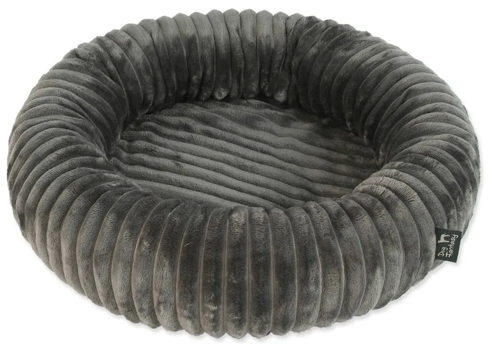 Ciemnoszare legowisko dla psów ø 50 cm Dog Fantasy Stripe – Plaček Pet Products