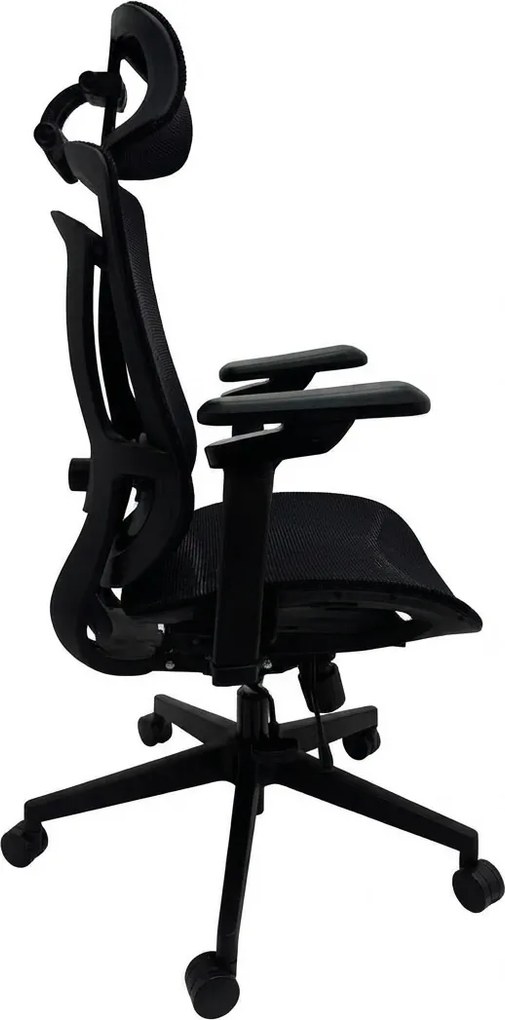 Fotel biurowy ergonomiczny siatkowy Basten, zgodny z normą BHP