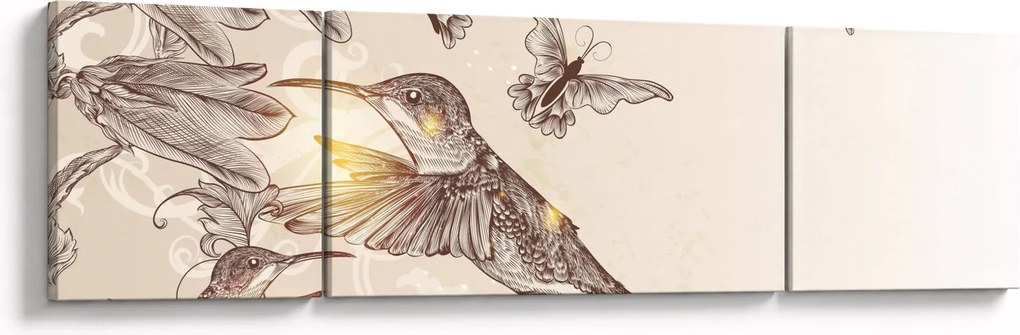 Obraz - Kolibry (170x50 cm)