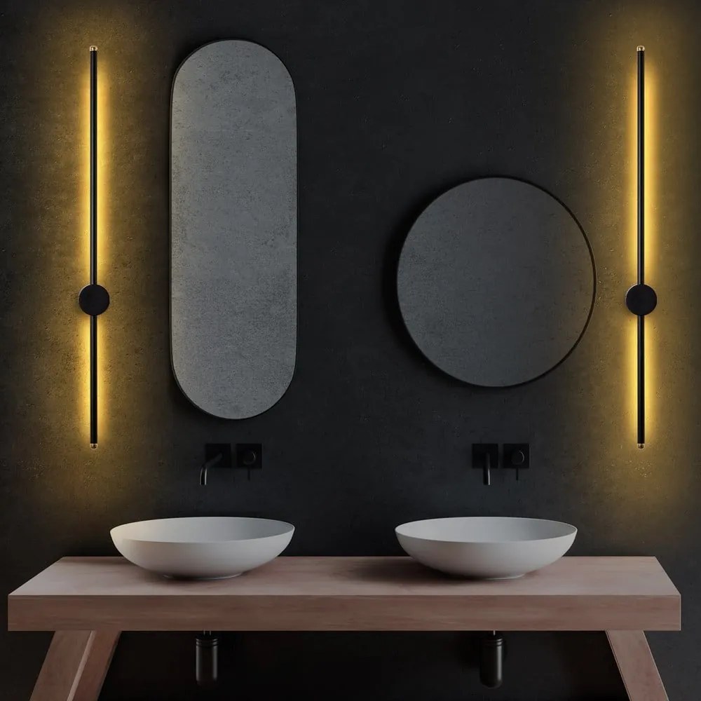 Czarny kinkiet LED ø 7 cm Sword – Opviq lights