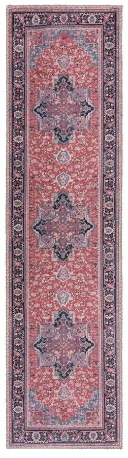 Bordowy chodnik z mieszanki włókien z recyklingu odpowiedni do prania 60x230 cm Windsor – Flair Rugs