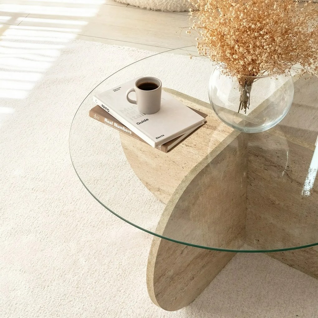 Stolik konferencyjny Bubble Travertine