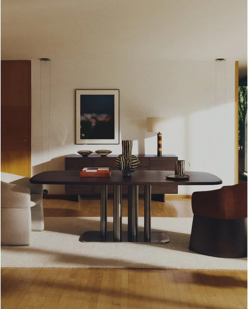 Lampa stołowa z tekstylnym kloszem (wysokość 61,5 cm) Mavran – Kave Home