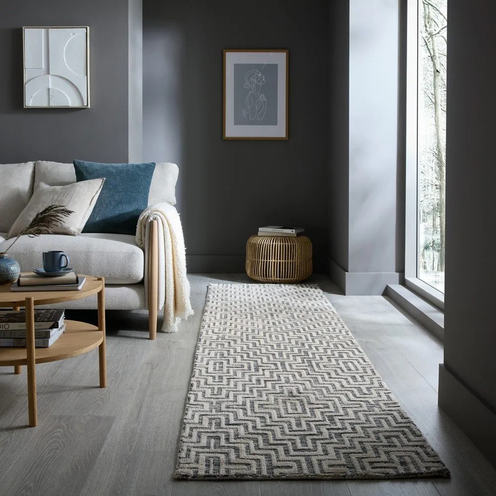 Szary chodnik 80x300 cm Rhett – Flair Rugs