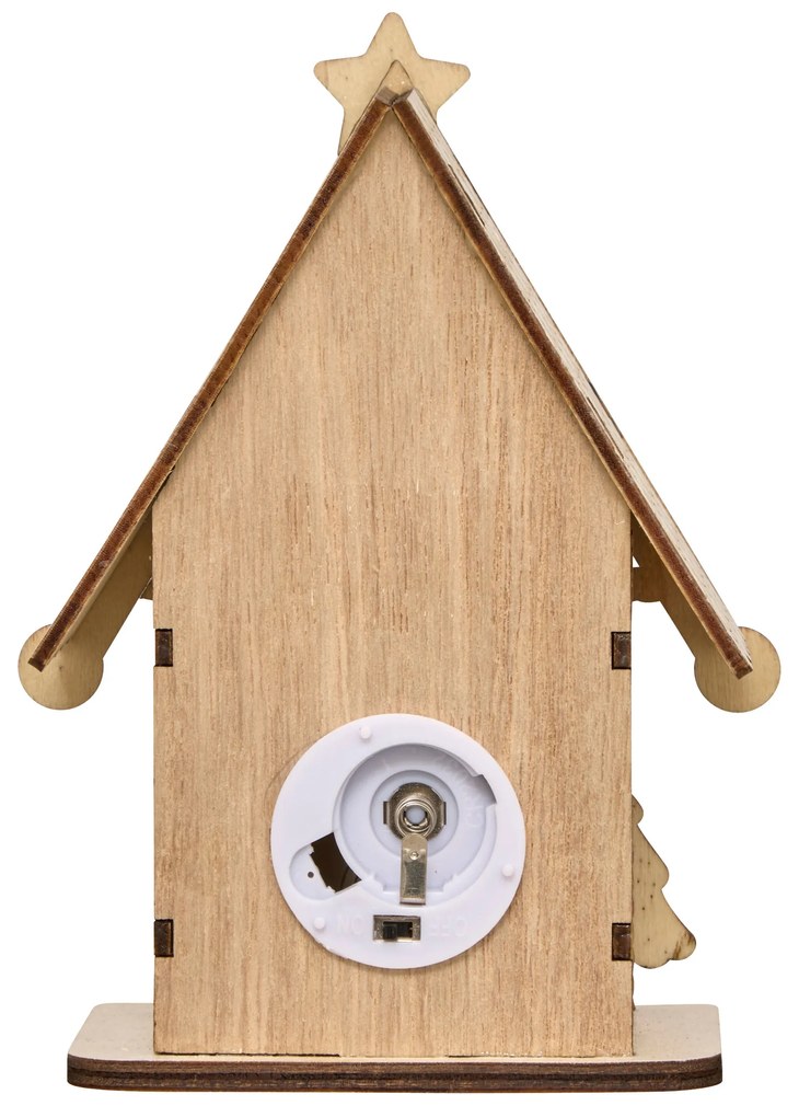 Lampion świąteczny LED, domek z piernika, 15 cm