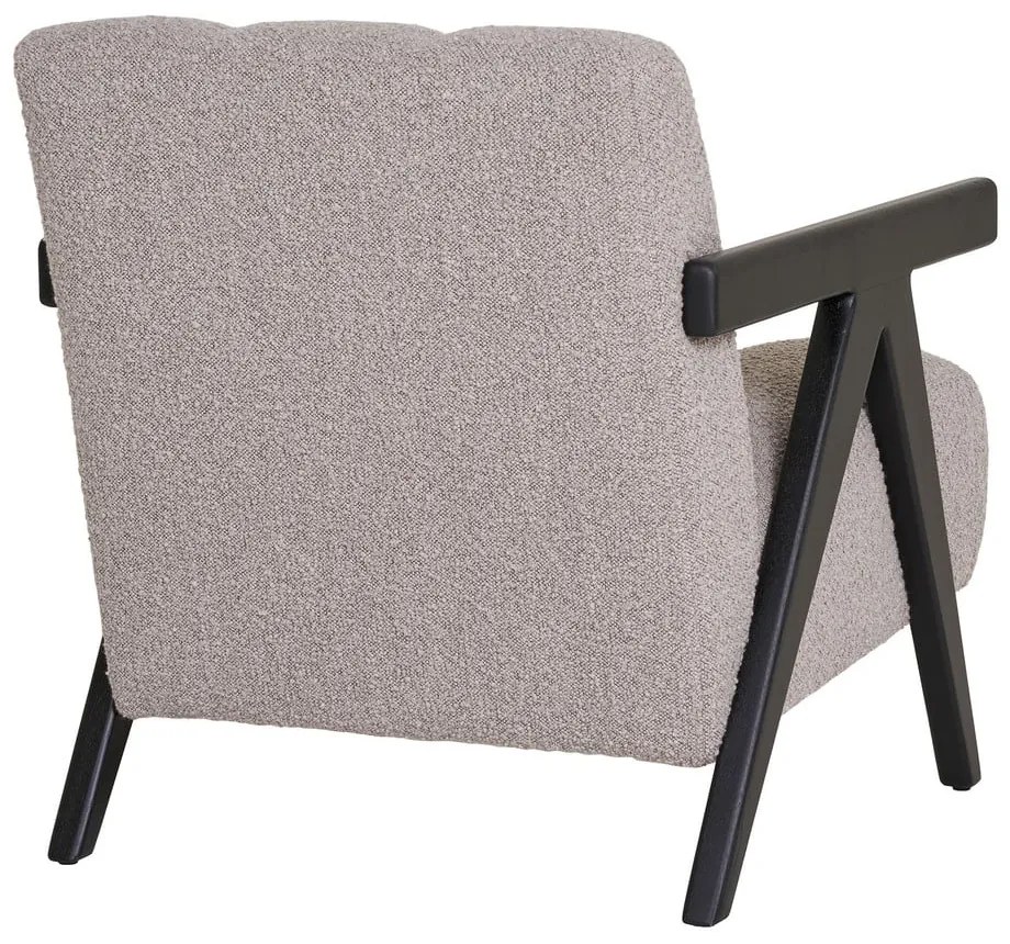 Jasnoszary fotel z materiału bouclé Florence – House Nordic