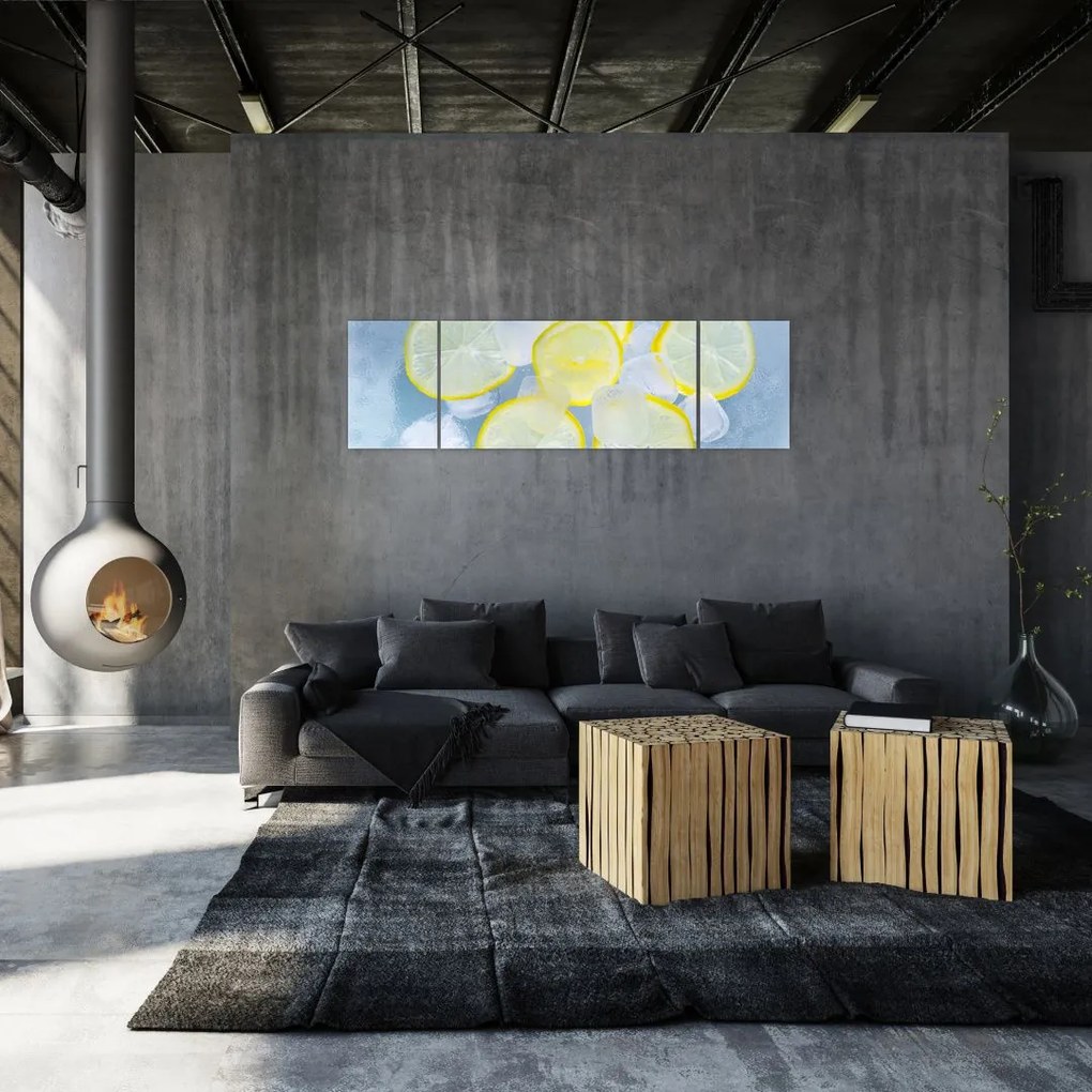 Obraz cytryn w lodzie (170x50 cm)