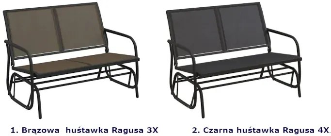 Czarna huśtawka ogrodowa W9-E35