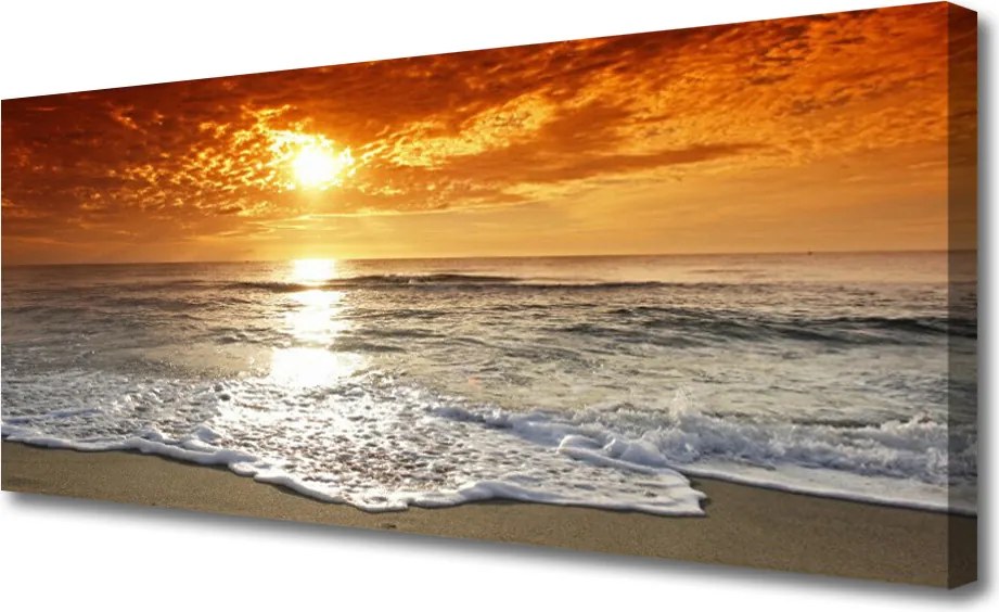 Obraz canvas Zachód Słońca nad Horyzontem