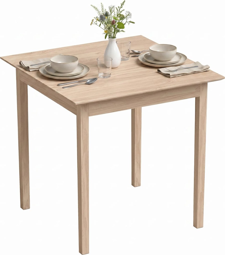 HOMCOM Stół kuchenny Stół jadalny Kwadratowy stół, nowoczesny design, 75 cm x 75 cm x 76 cm, Drewno naturalne | Aosom PL