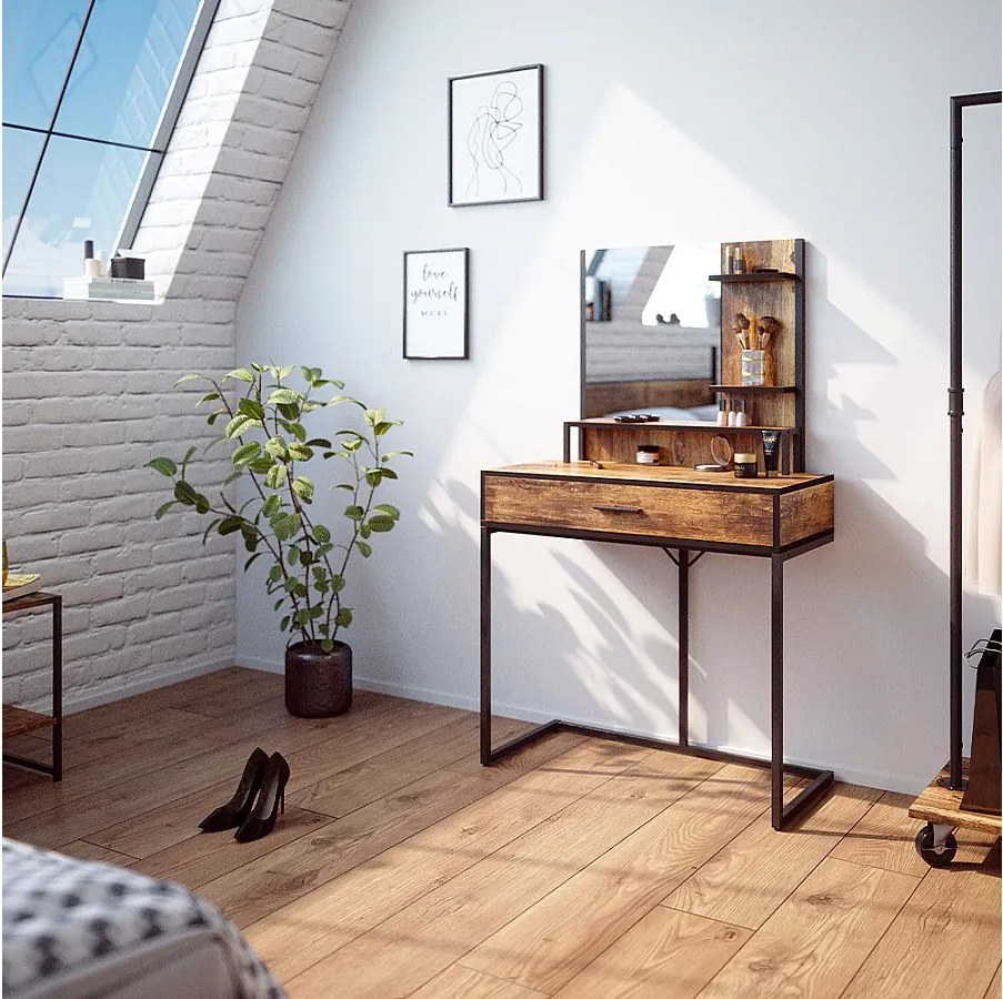 Stolik do przebierania drewno antyczne 80x40x135.5 fyrk