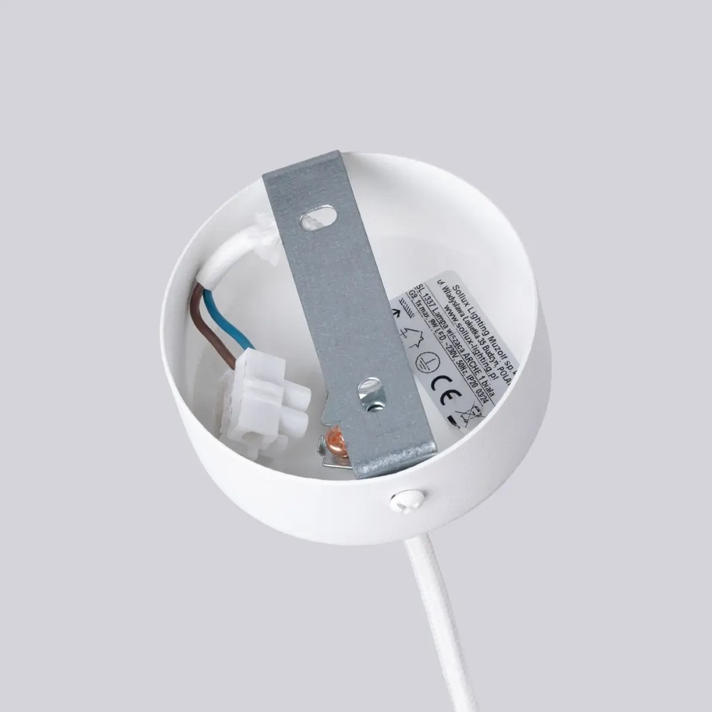Lampa wisząca ARCHE 1 biała SOLLUX LIGHTING