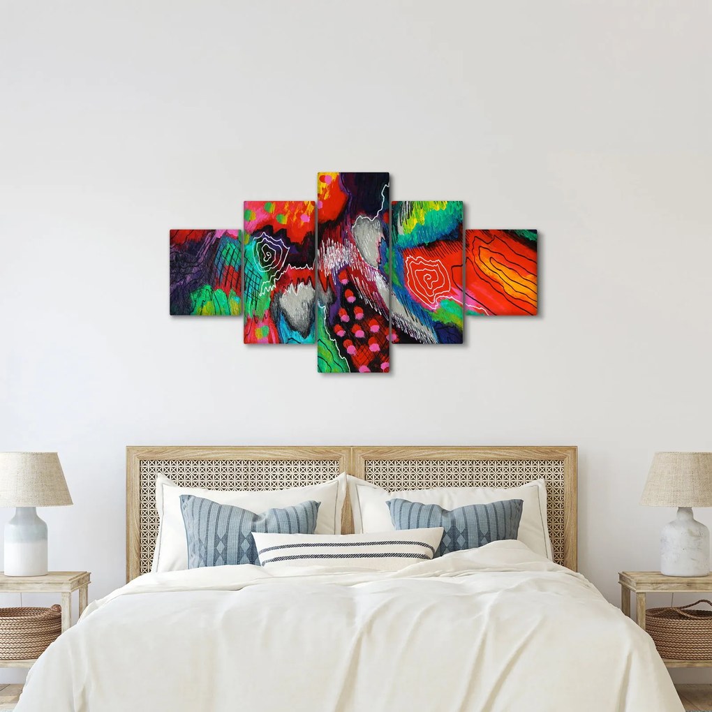 Abstrakcyjny obraz - kolory (125x70 cm)