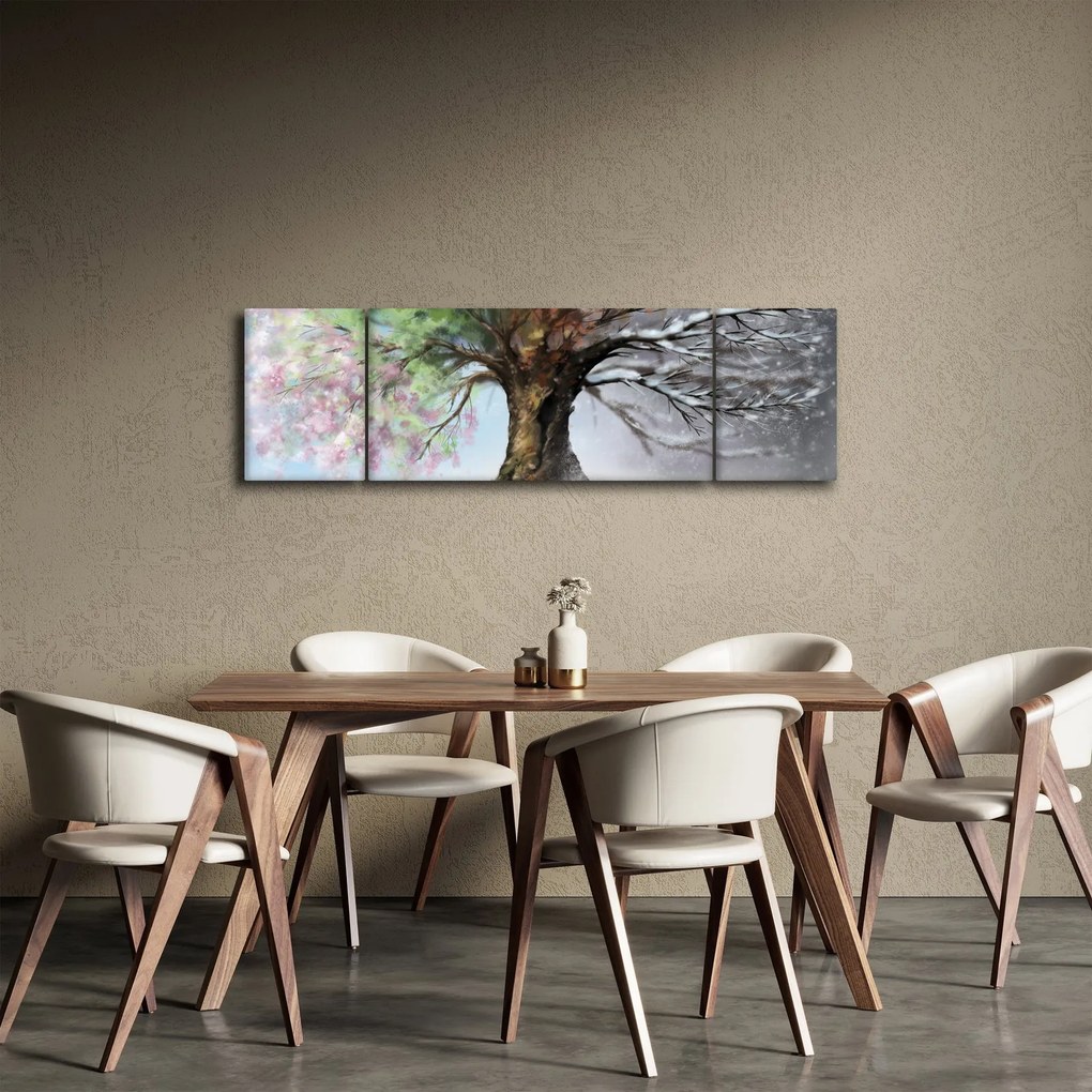 Obraz - Drzewo czterech pór roku (170x50 cm)