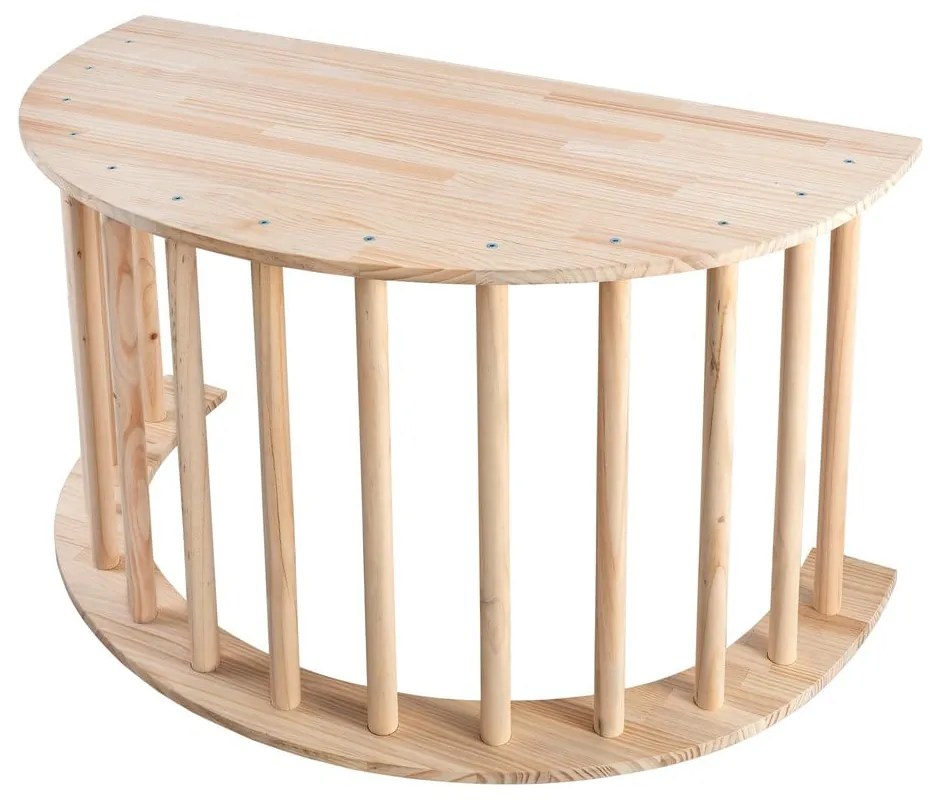 Huśtawka z litego drewna sosnowego w naturalnym kolorze 60x100x60 cm Montessori – Little Nice Things