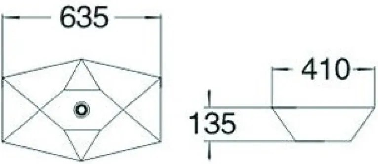 Mexen Elena umywalka nablatowa 63 x 41 cm, czarna mat - 21476385