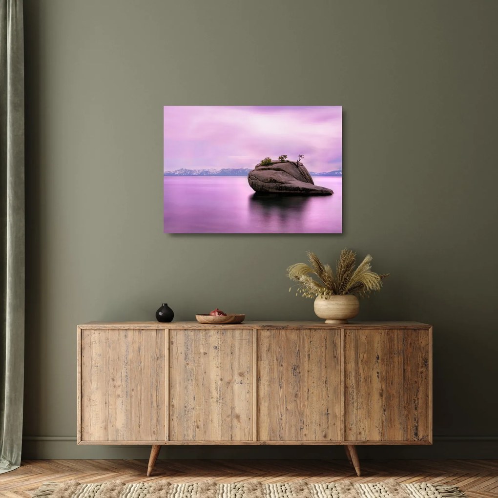 Obraz na szkle kamienia w morzu (70x50 cm)