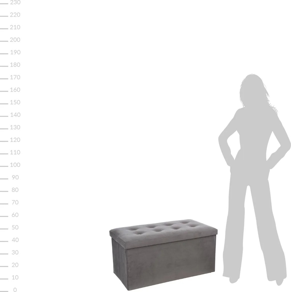 Duża pufa ze schowkiem, 76 x 38 x 38 cm