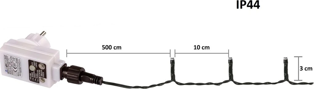 Świąteczne LED oświetlenie - 40m, 400LED, biała ciepła,pilot