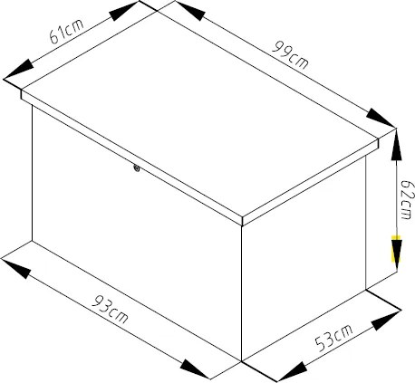 MAX A skrzynia do przechowywania 295 l, ciemnoszara