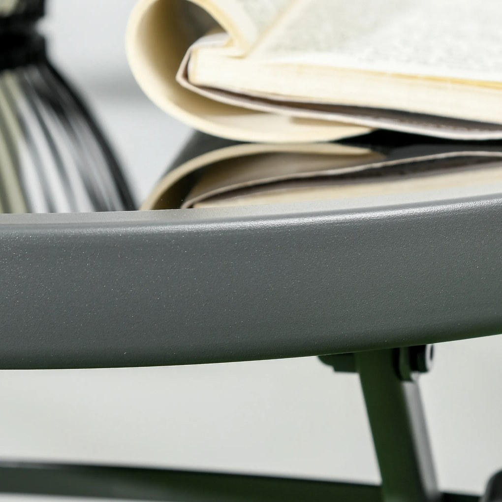 Outsunny Zestaw mebli bistro na zewnatrz, Zestaw bistro ogrodowy Składany zestaw bistro, 53,5 cm x 64 cm x 93 cm, Jasnoszary